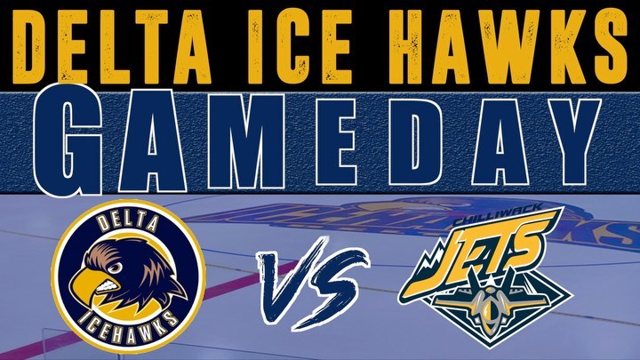 GAME DAY TUESDAY!! 

We are back at home tonight, taking on the @chilliwackjetsofficial at the LLC! 

Game time is 7:35! Please be sure to have your mask and vaccine passport with you for entry. #DeltaHawkey